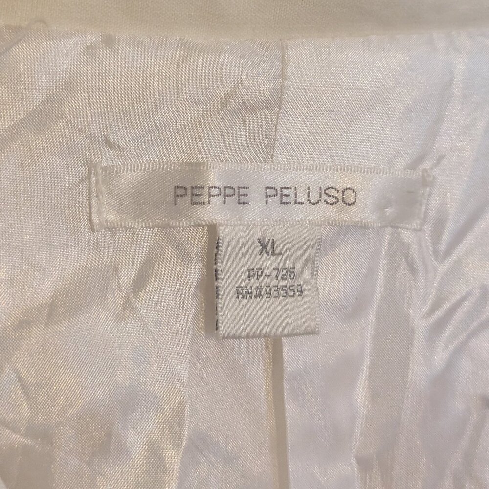 XL Peppe Peluso linen Blazer w/Flair - Picture 2 of 10